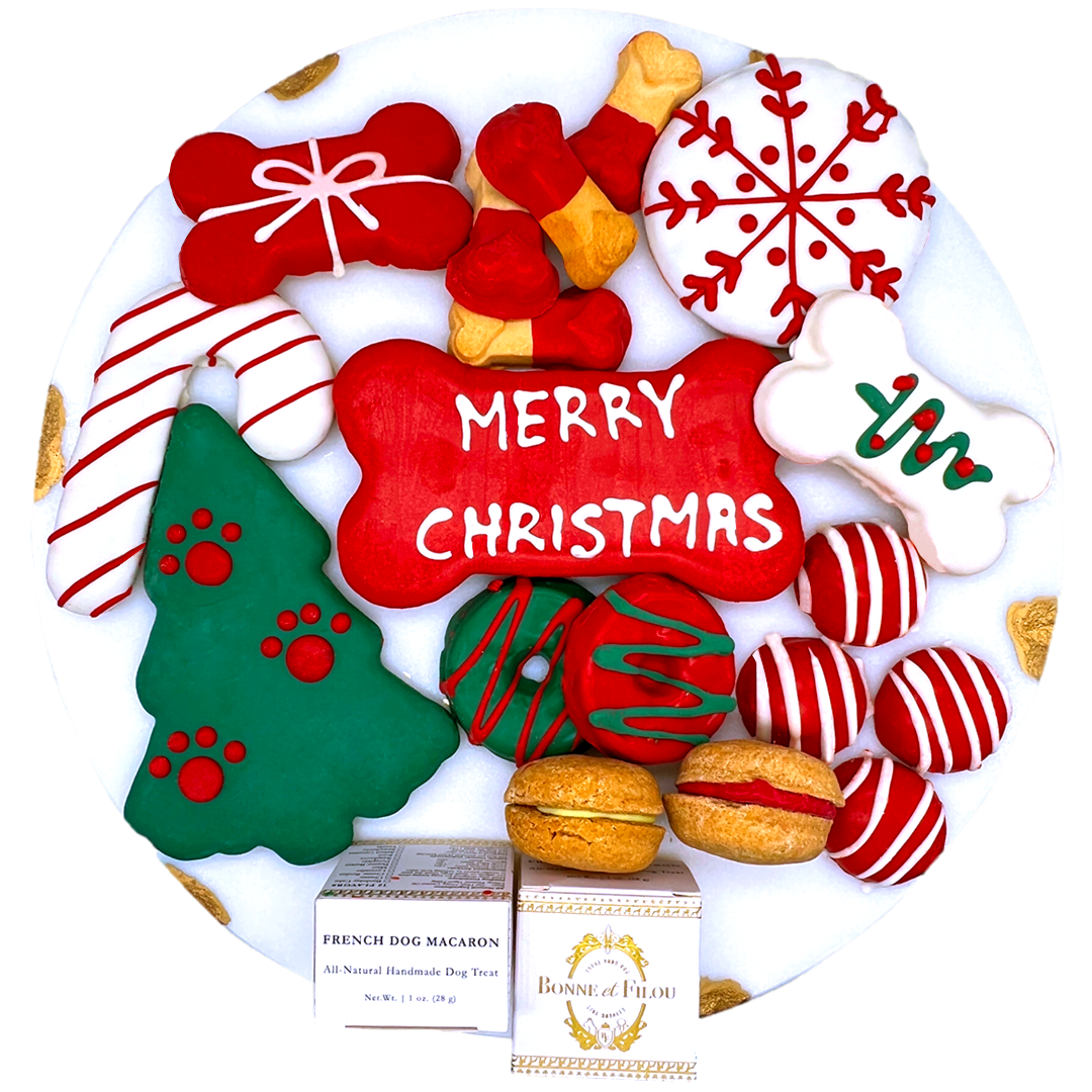 Luxury Christmas Dog Treat Gift Box – 18 Gourmet Holiday Snacks