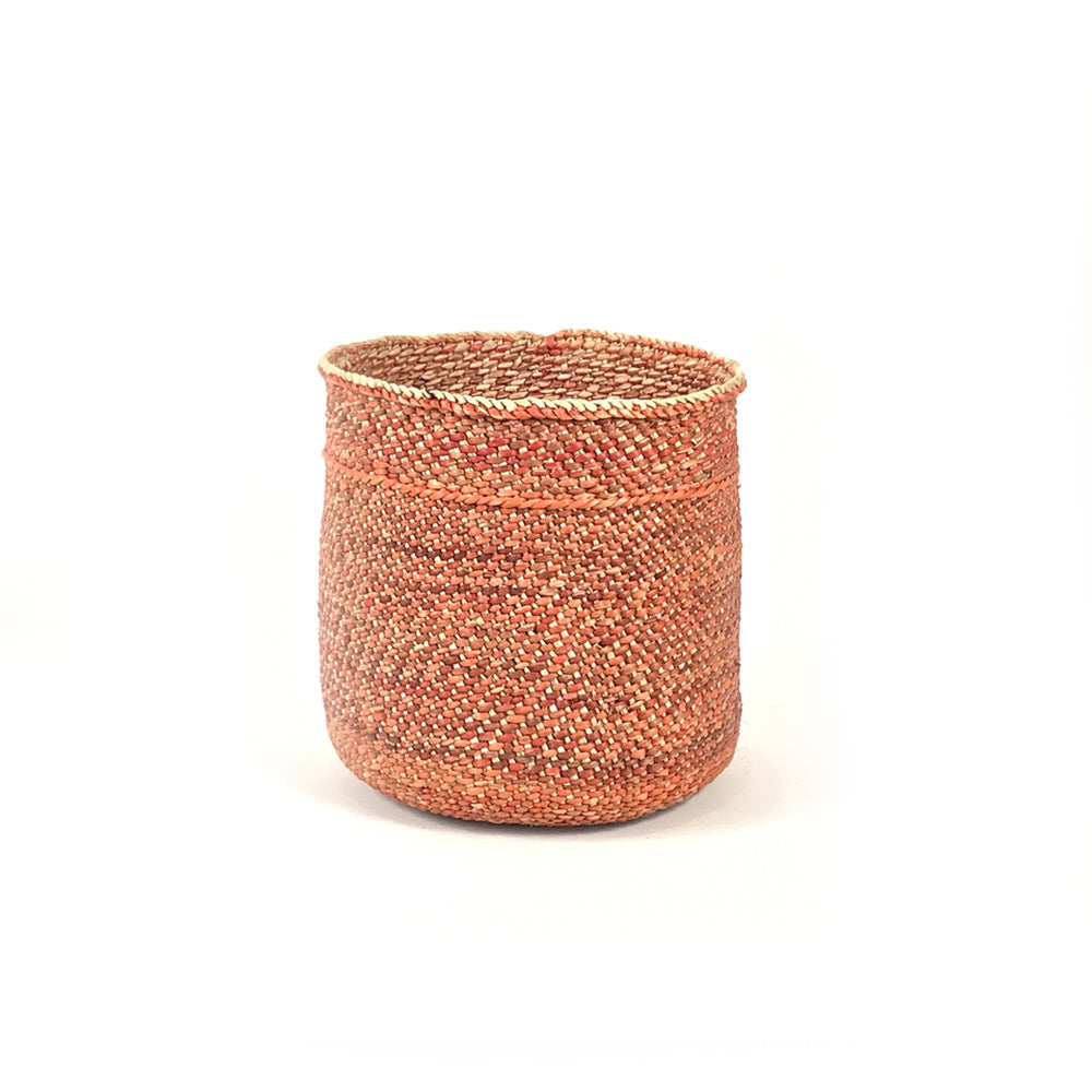 Beautiful Auburn Iringa Basket Handwoven in Tanzania with Natural Dyes