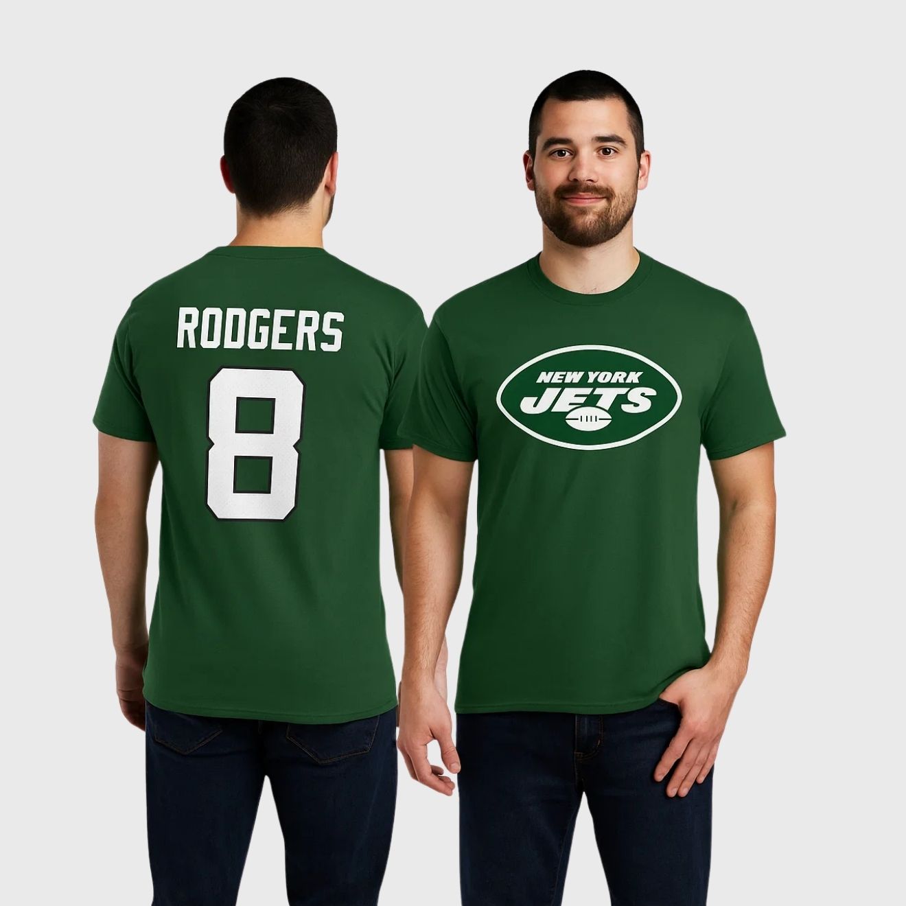 Aaron Rodgers New York Jets Icon Name & Number T-Shirt