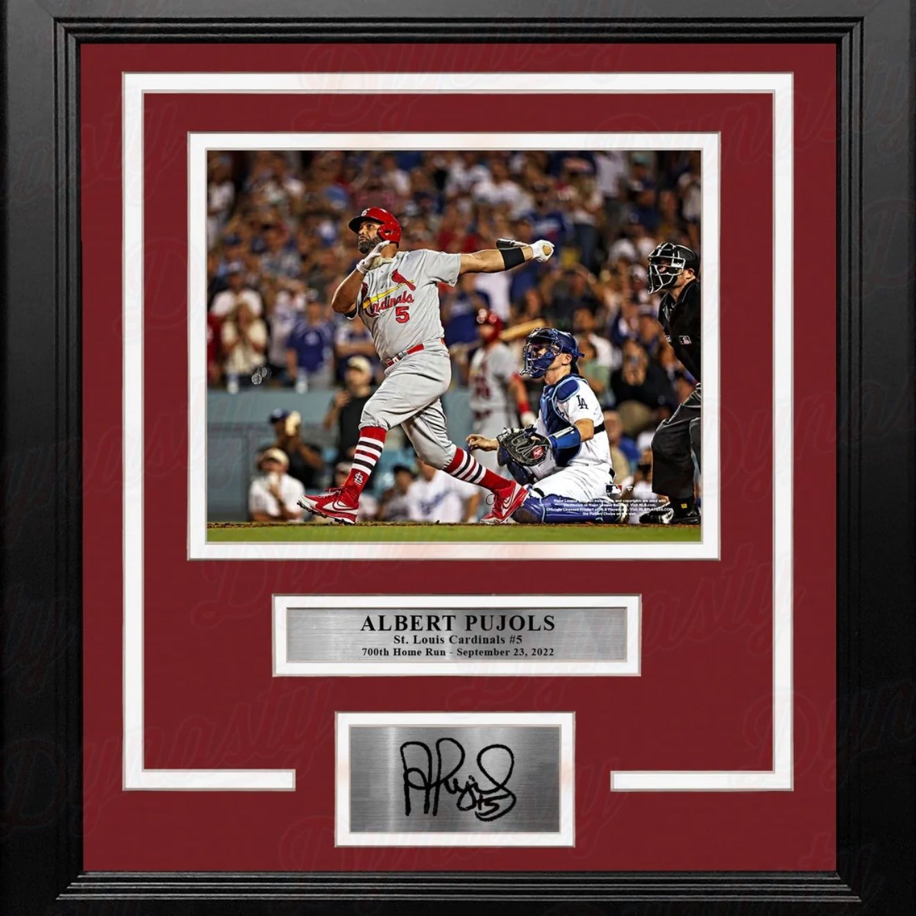 Albert Pujols 700th Home Run Framed Autographed Photo