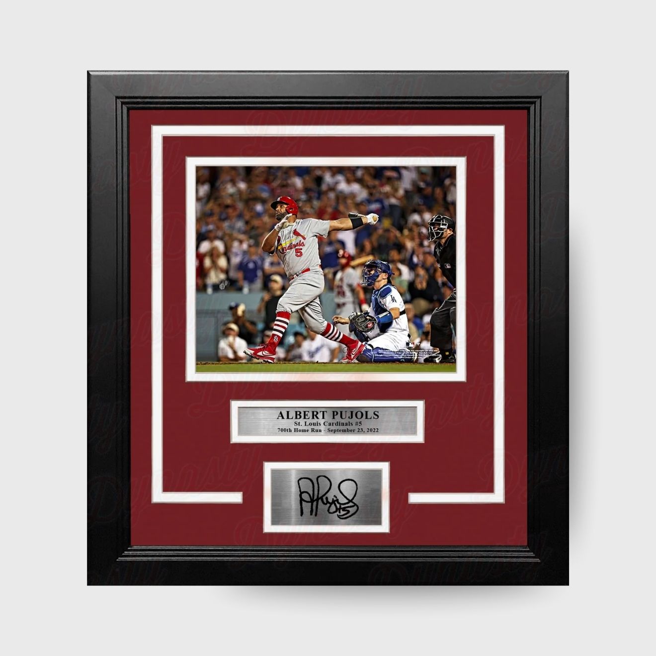Albert Pujols 700th Home Run Framed Autographed Photo