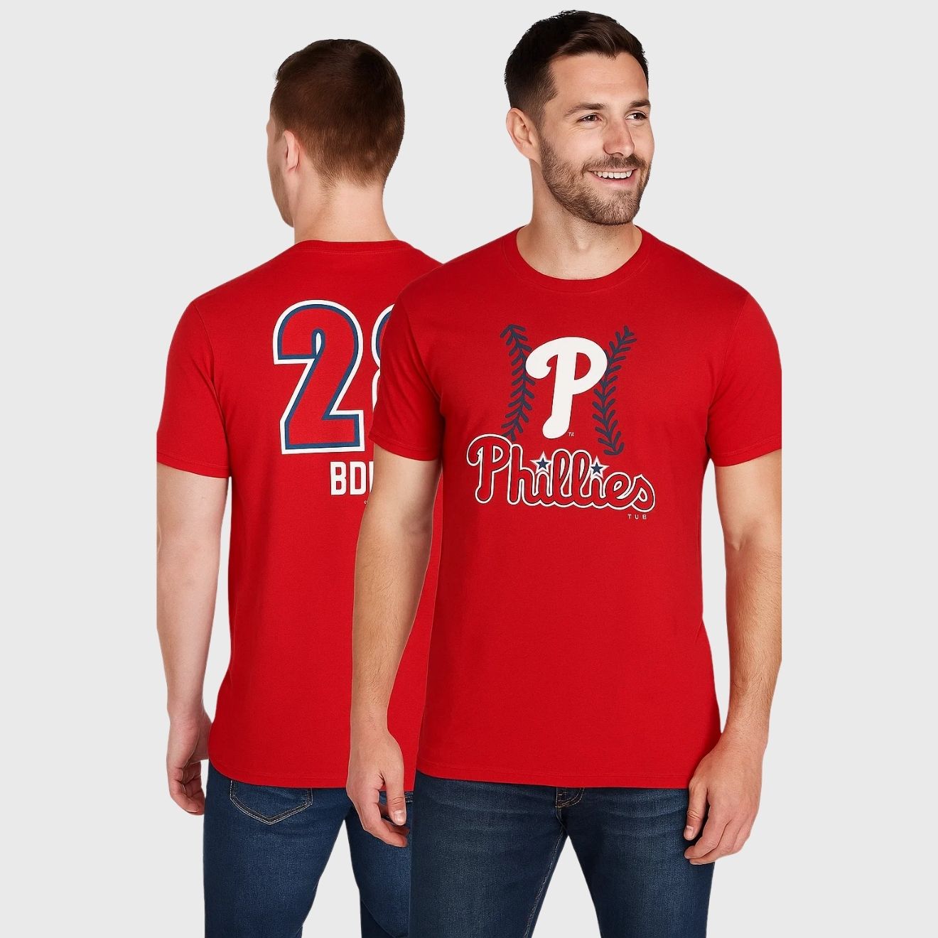 Alec Bohm Phillies Fastball Name & Number T-Shirt – Red