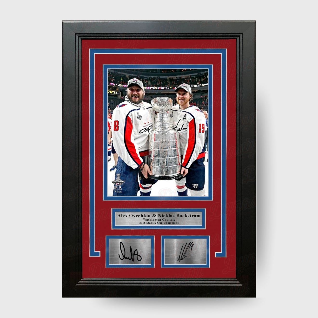 Alex Ovechkin & Nicklas Backstrom 2018 Stanley Cup Framed Photo
