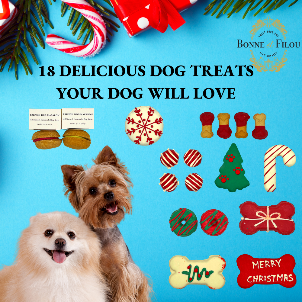 Luxury Christmas Dog Treat Gift Box – 18 Gourmet Holiday Snacks
