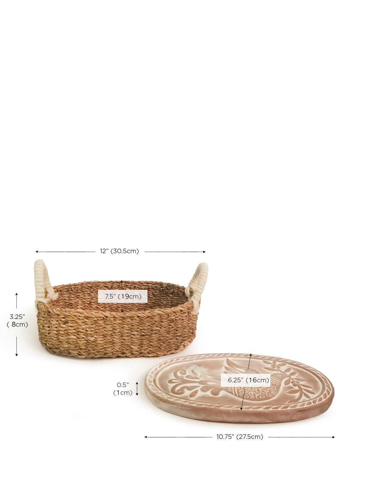 Bird Bread Warmer with Oval Seagrass Basket