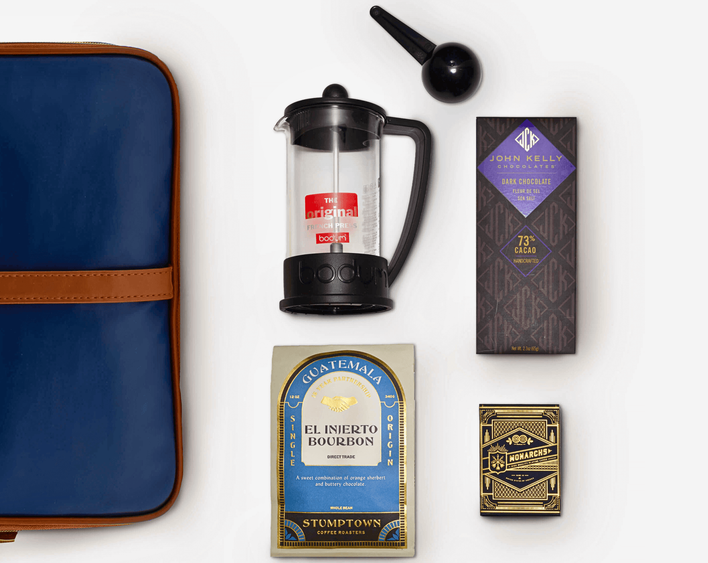 Gourmet Coffee Gift Set with French Press & Chocolate