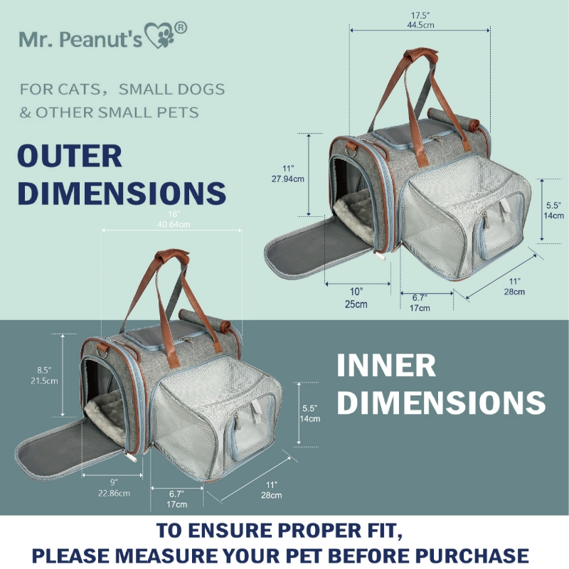Airline Approved Expandable Pet Carrier with Safety & Comfort