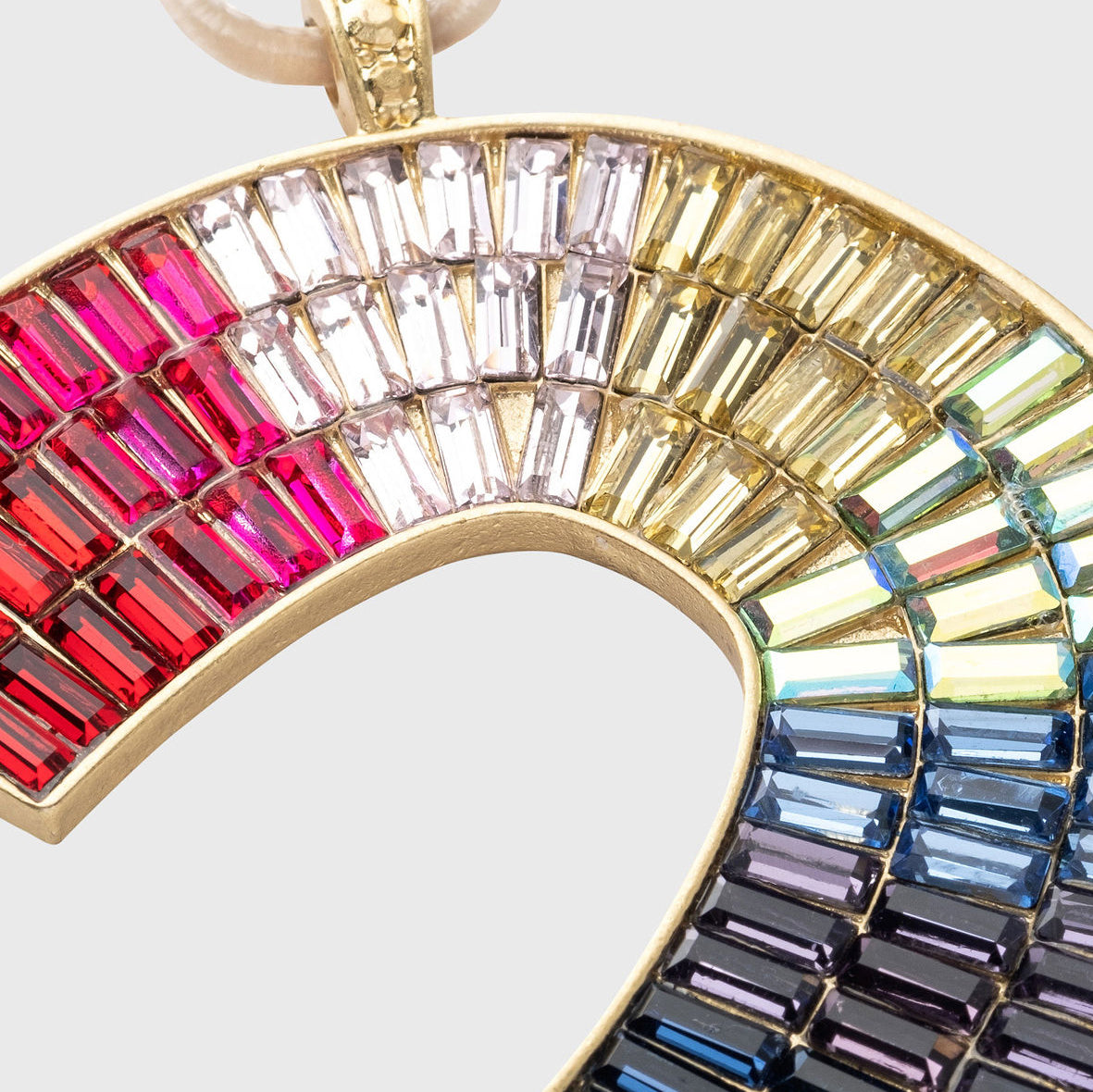 Rainbow Hanging Ornament with Ombre Glass Stones – Colorful Décor