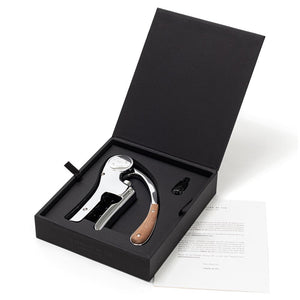 Oeno Motion Wood & Chrome - Lever Wine Opener - GiftSuite