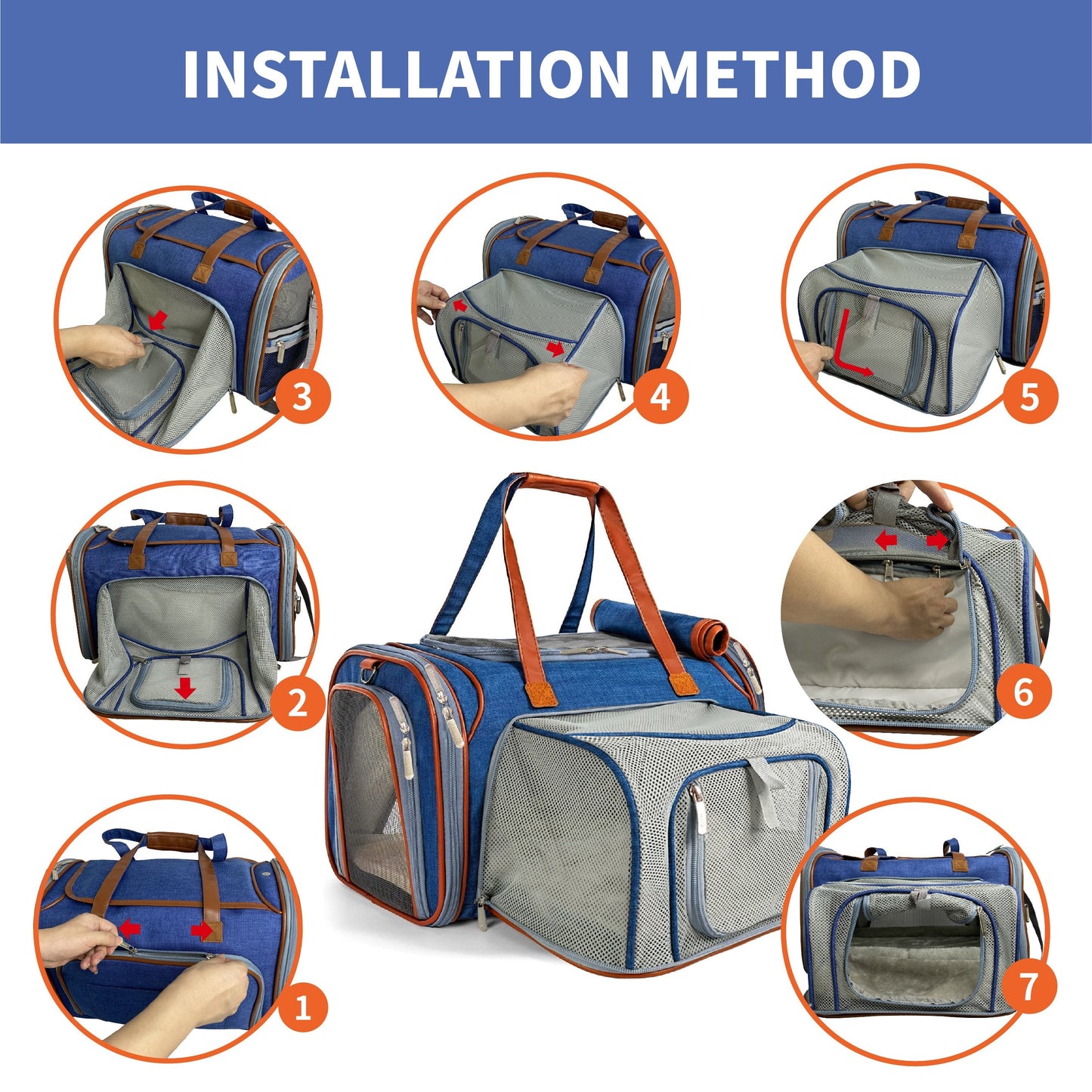 Compact Airline-Approved Expandable Pet Carrier – Mr. Peanut’s Gold Mini