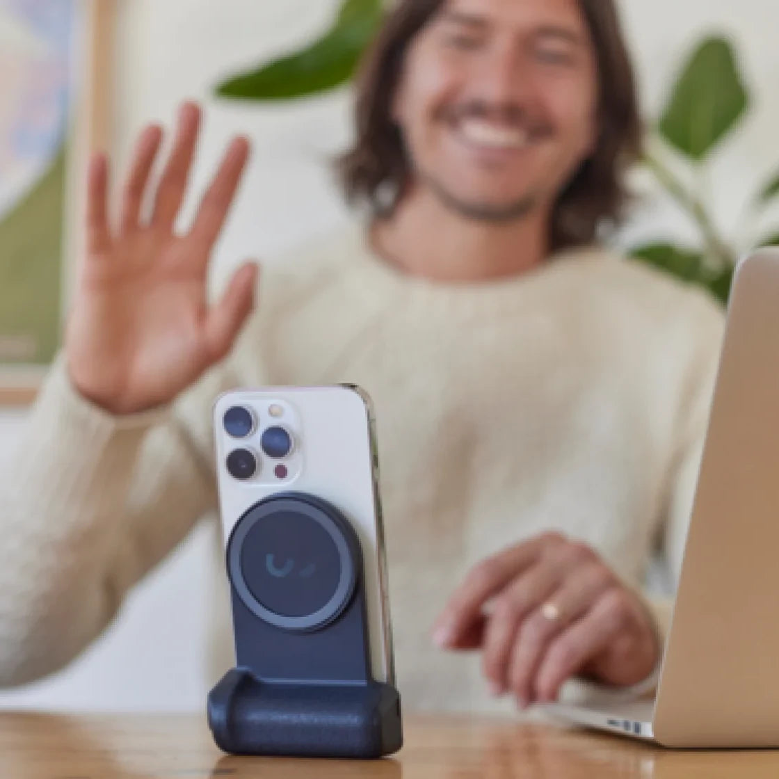 SnapGrip 3-in-1 Phone Grip, Charger & Stand for All Devices