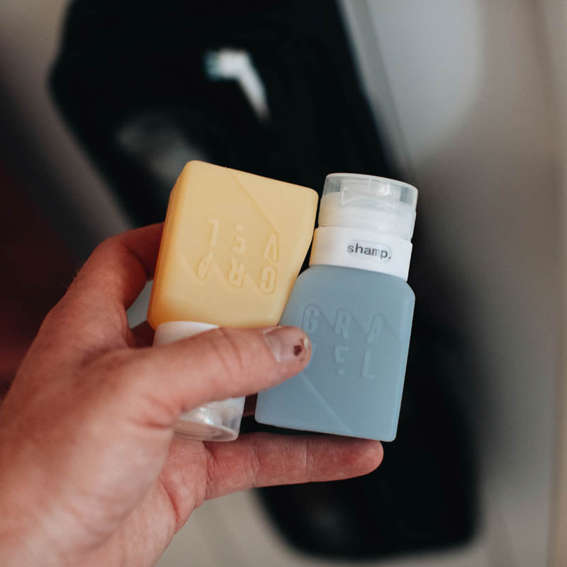 TSA-Approved Leak-Proof Travel Toiletry Set with 4 Bottles