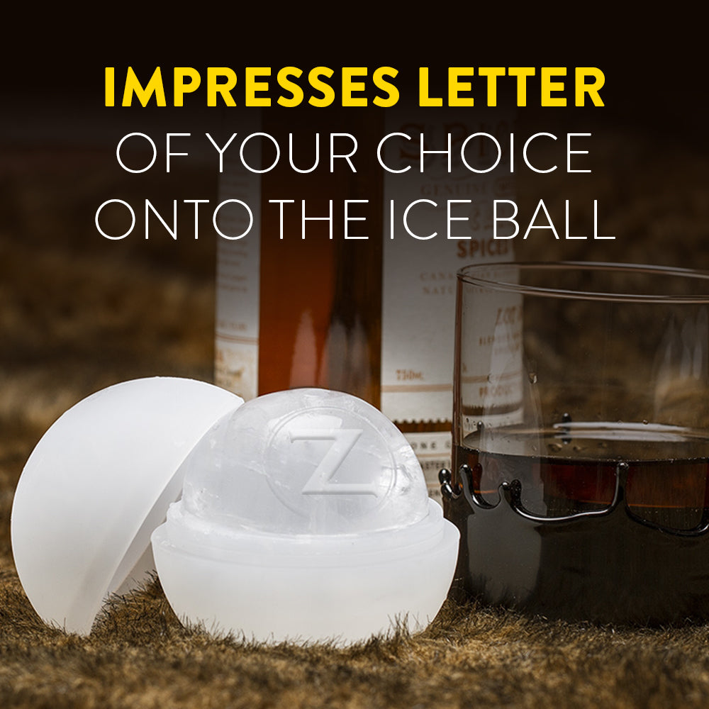 Personalized Monogrammed Whiskey Ice Balls – Premium Gift Set