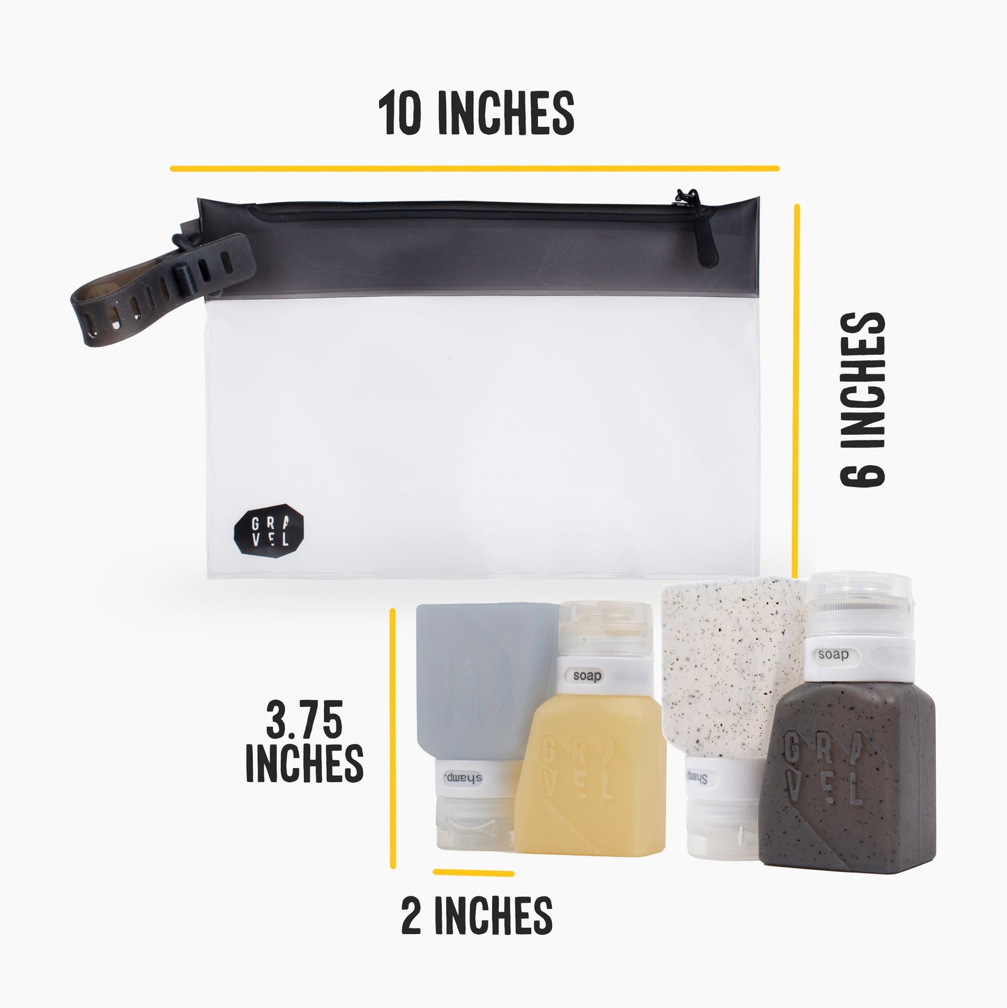 TSA-Approved Leak-Proof Travel Toiletry Set with 4 Bottles