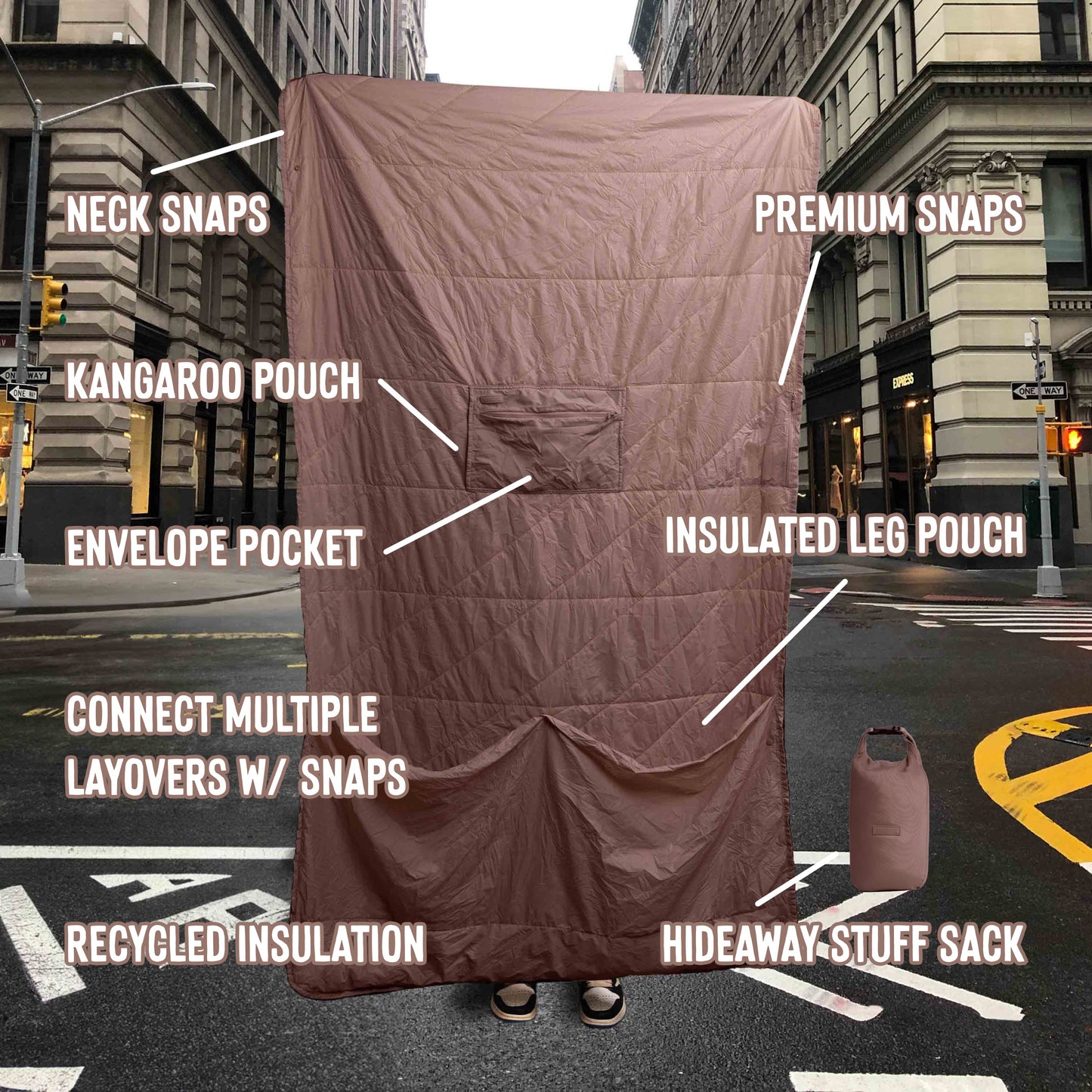 Cozy Packable Quartz Travel Blanket – Insulated, Waterproof & Compact