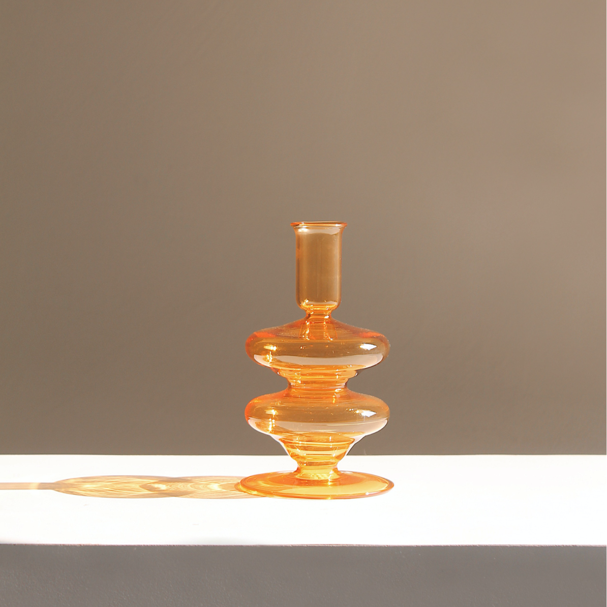 Gigi Glass Taper Candle Holder – Vibrant Artful Home Accent