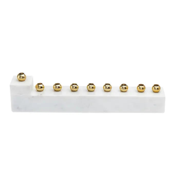 Elegant Marble Menorah Elevates Joyful Hanukkah Home Celebrations and Gifting