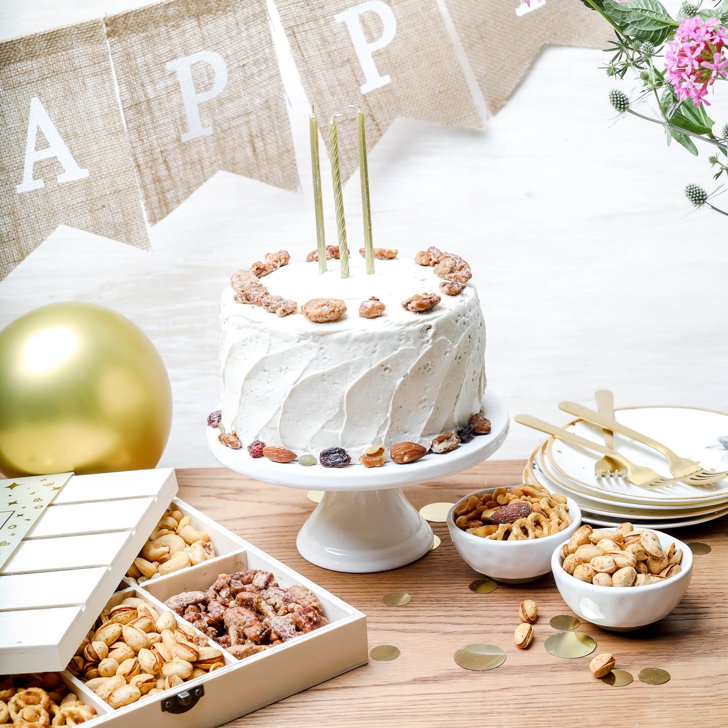 Birthday Bash Gourmet Nut Gift Box – Deluxe Flavors for Celebrations