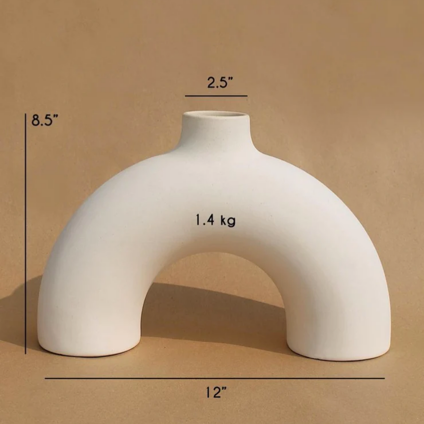Half Polo Sculptural Vase – Modern Minimalist Ceramic Home Decor