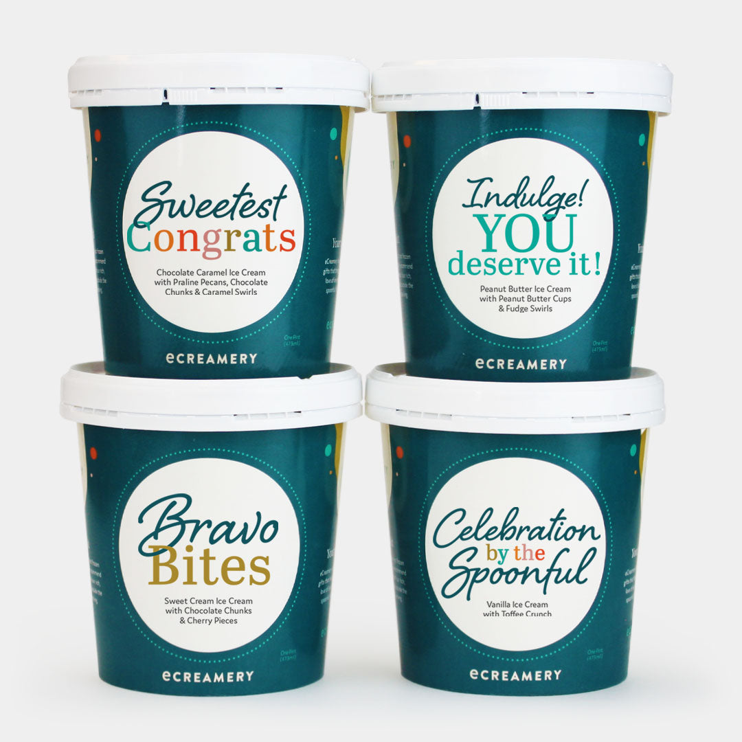 Celebrate Achievements with Gourmet Ice Cream Gift Set – 4 Pints