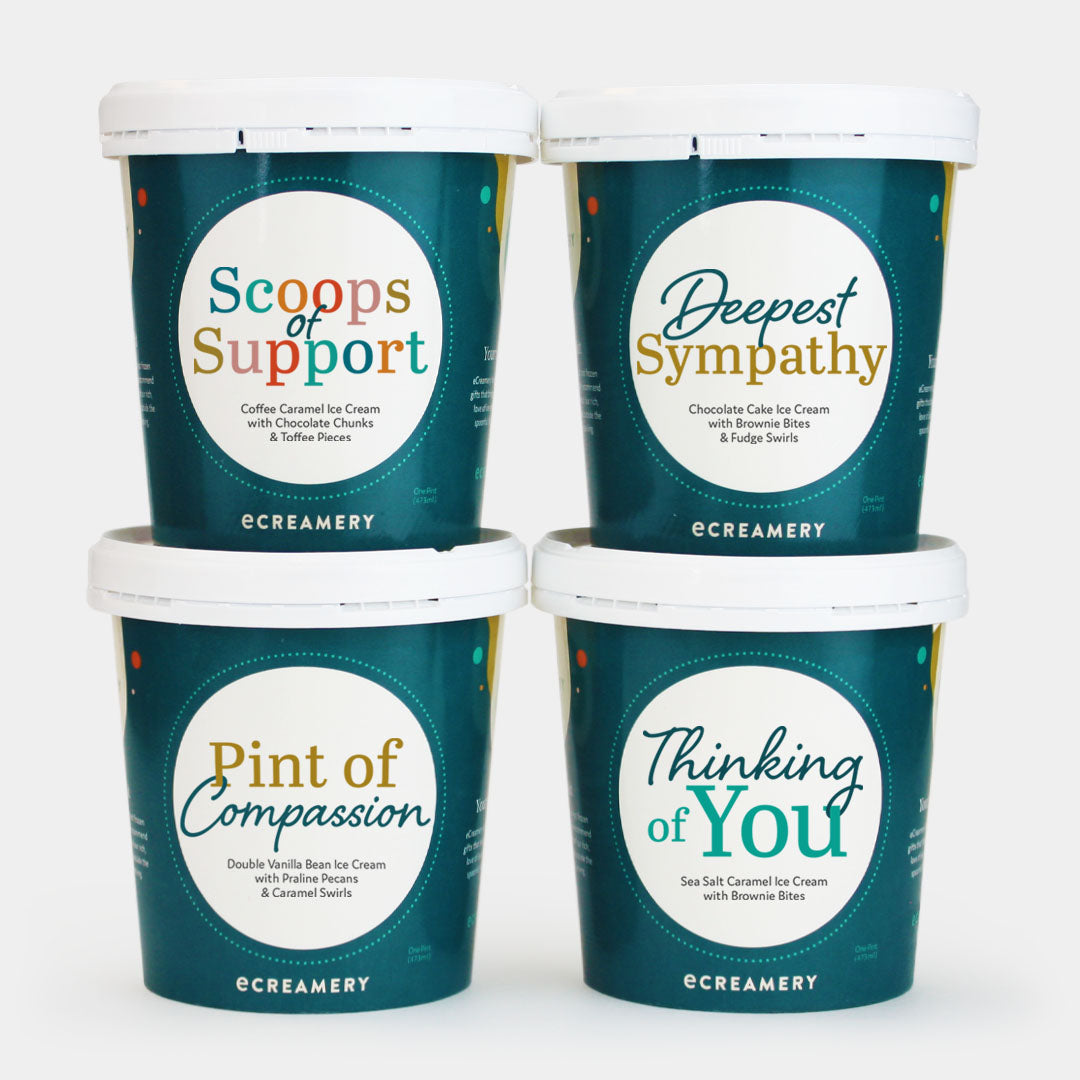 Comfort & Care Sympathy Ice Cream Gift – 4 Handcrafted Pints