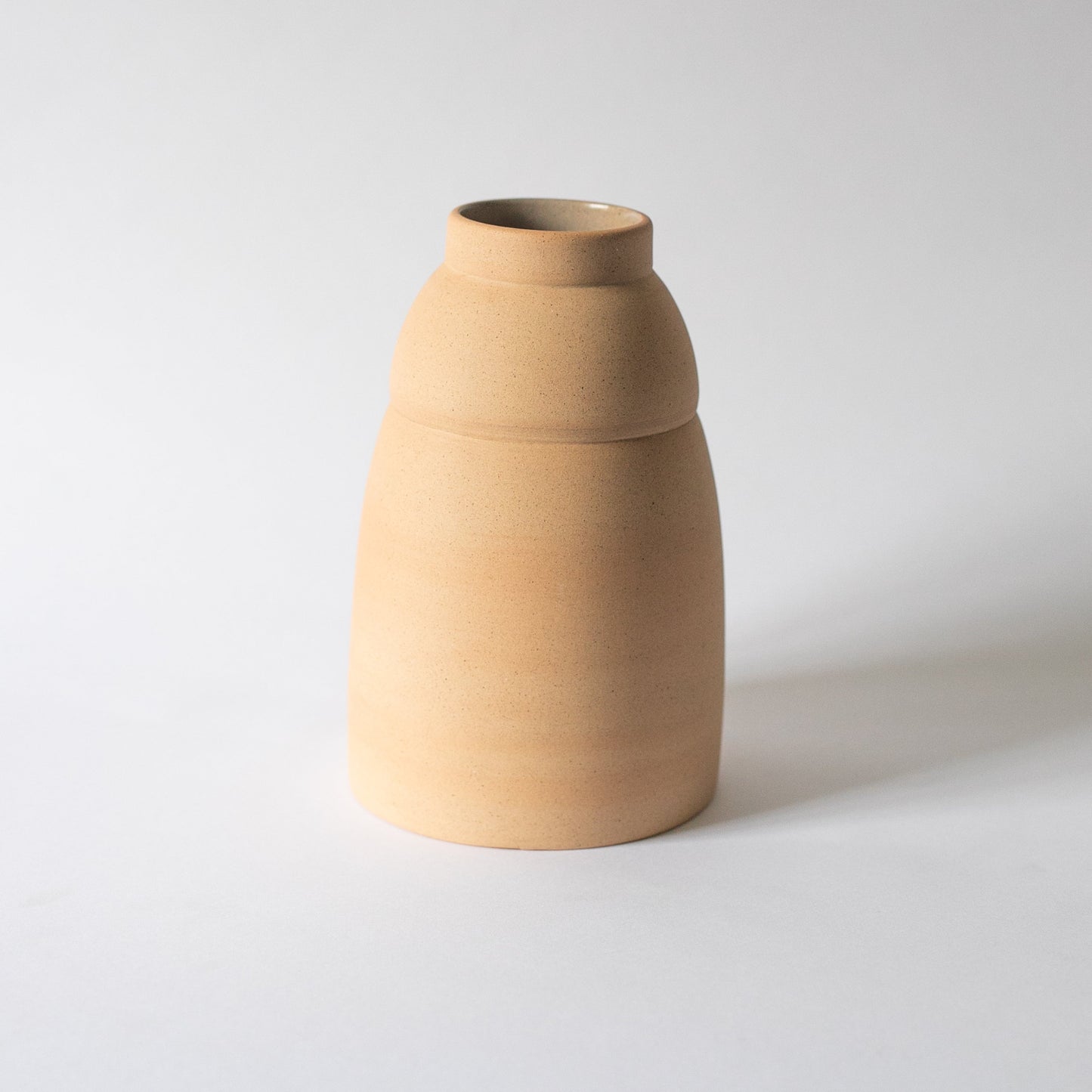 Handcrafted Earth-Toned Chubby Ceramic Vase – Unique Artisan Decor