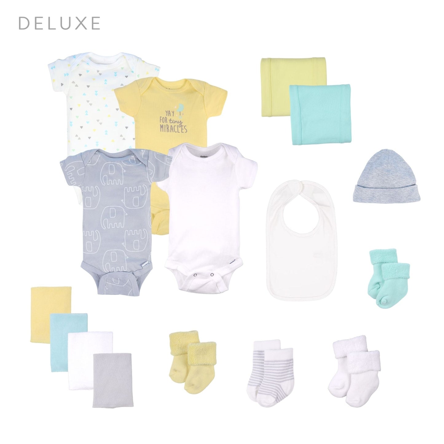 Deluxe Neutral Baby Gift Hatbox – Keepsake Blossom Bouquet