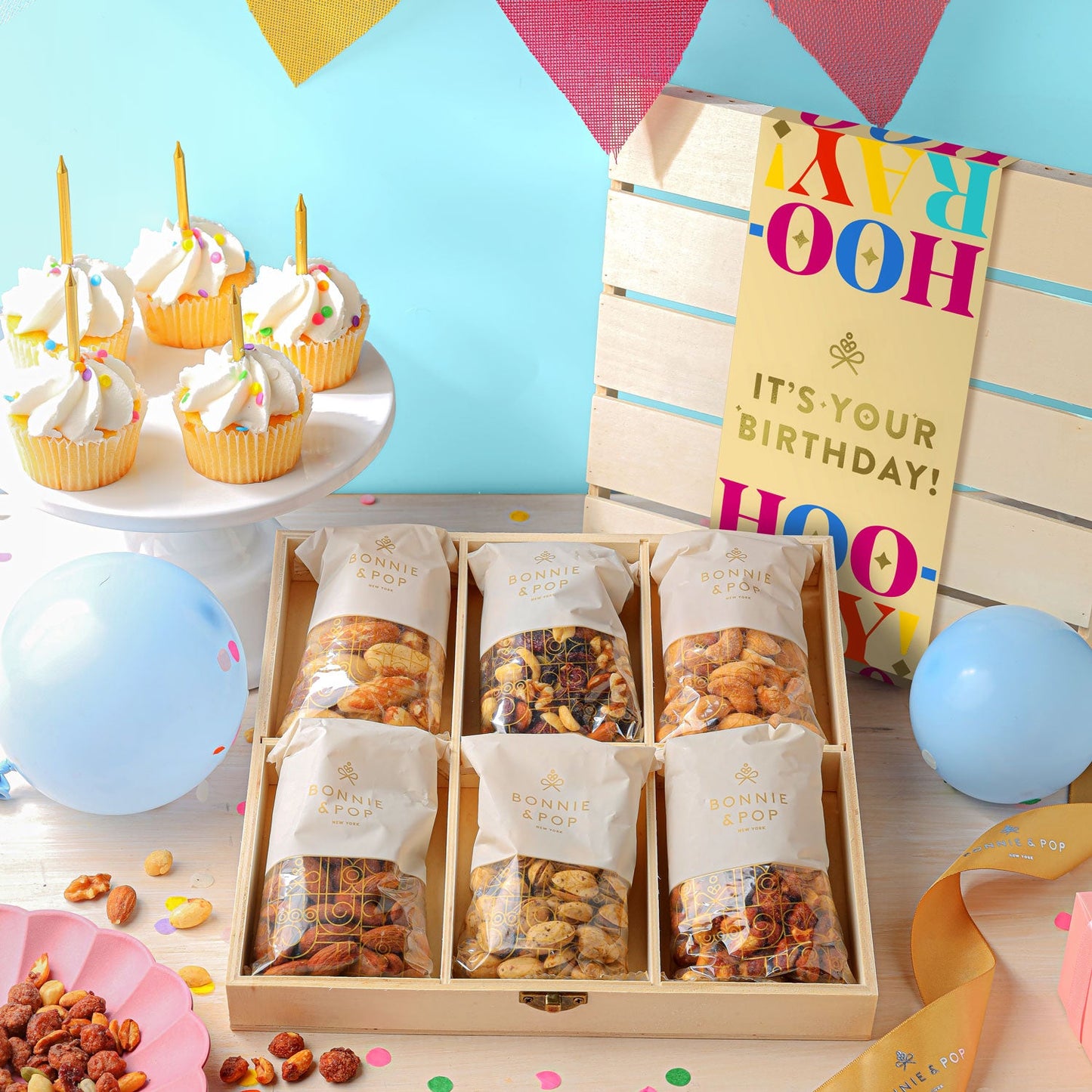 Birthday Bash Gourmet Nut Gift Box – Deluxe Flavors for Celebrations