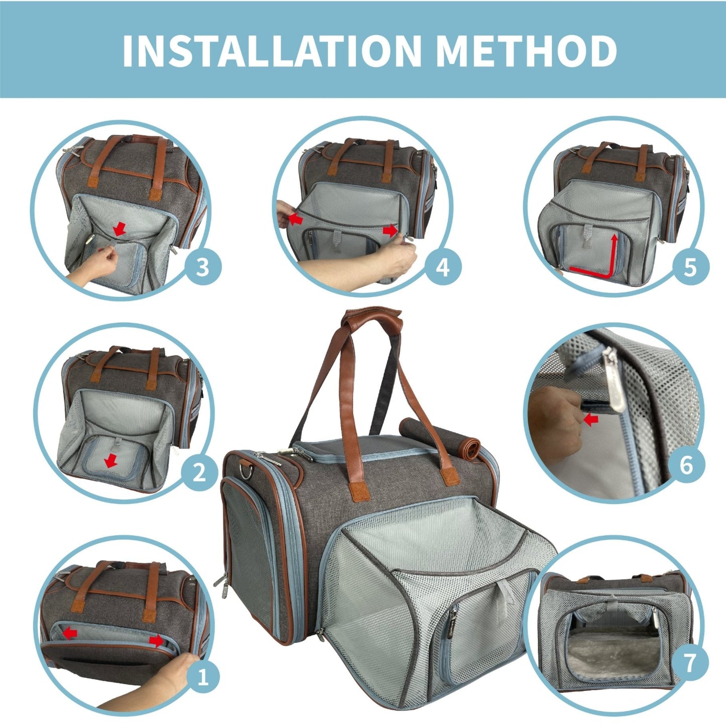 Airline Approved Expandable Pet Carrier with Safety & Comfort