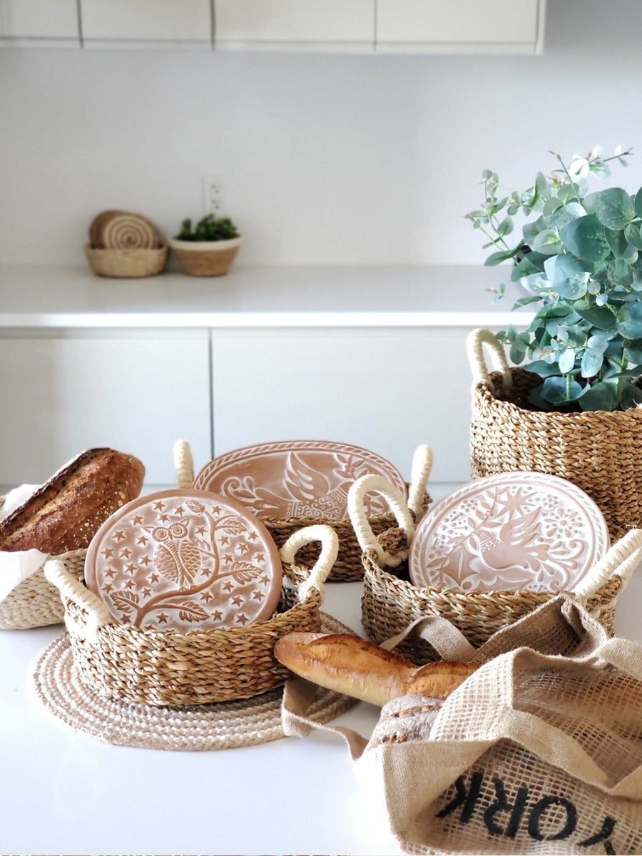 Bird Bread Warmer with Oval Seagrass Basket