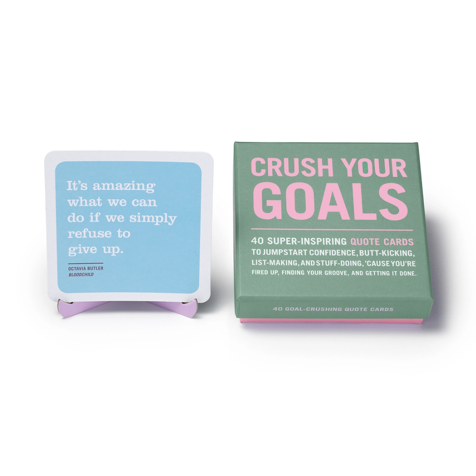 Crush Your Goals Deck – Motivational Inner-Truth Quote Cards Set
