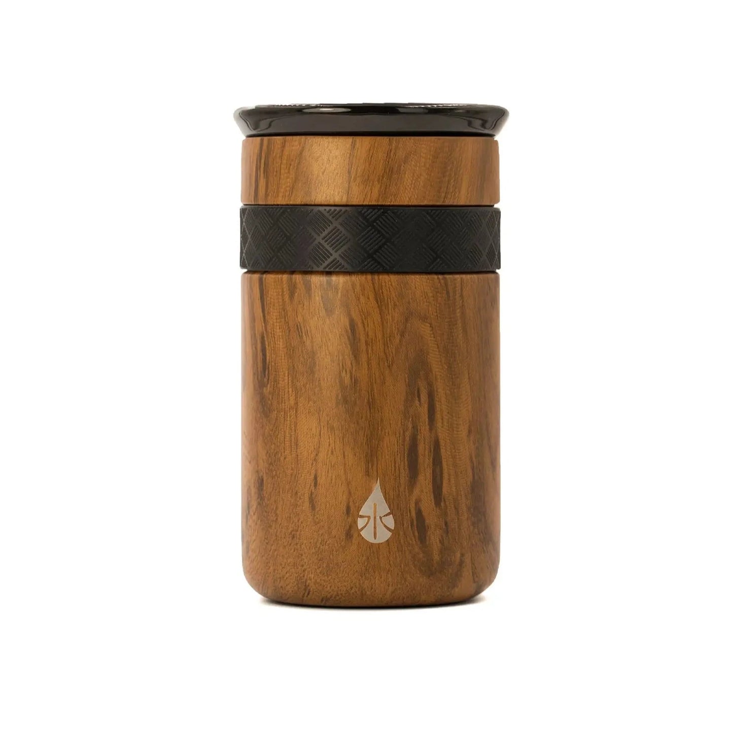 Elemental Teakwood Tumbler – Triple Insulated Ceramic-Lid Travel Mug