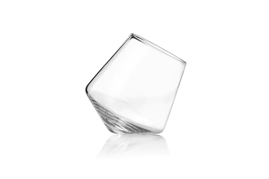Viski Raye Rolling Crystal Wine Glass Set – Elegant Aeration Tumblers