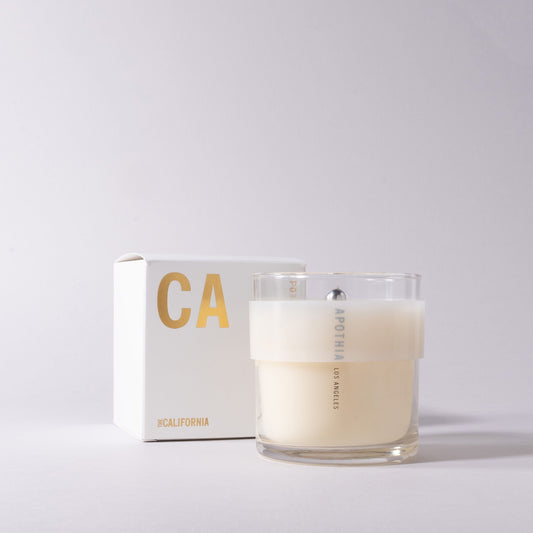 California Candle with Exotic Flowers, Green Leaves, Citrus & Musk