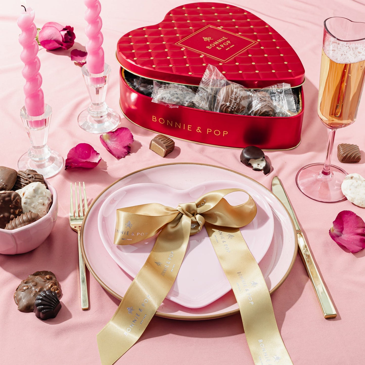 Heart-Shaped Chocolate Gift Tin – Gourmet Assorted Chocolates