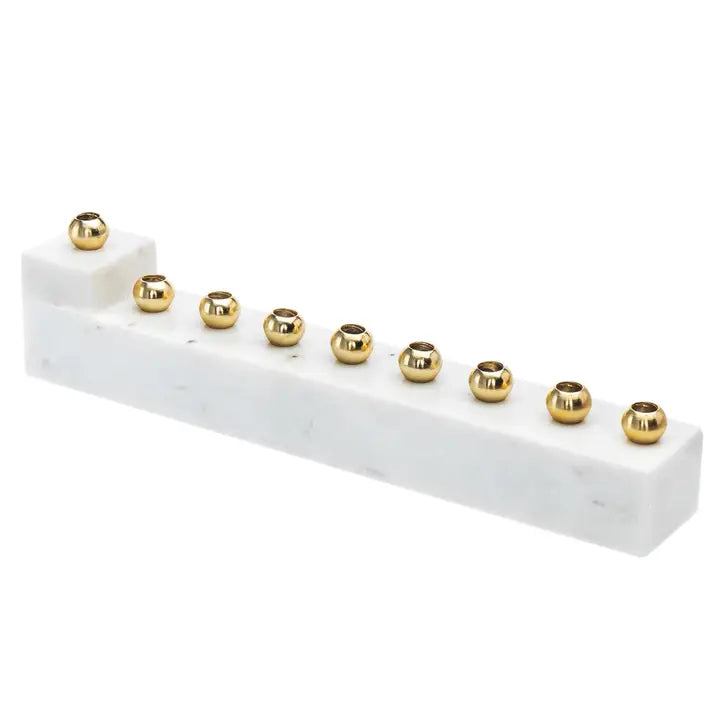 Elegant Marble Menorah Elevates Joyful Hanukkah Home Celebrations and Gifting