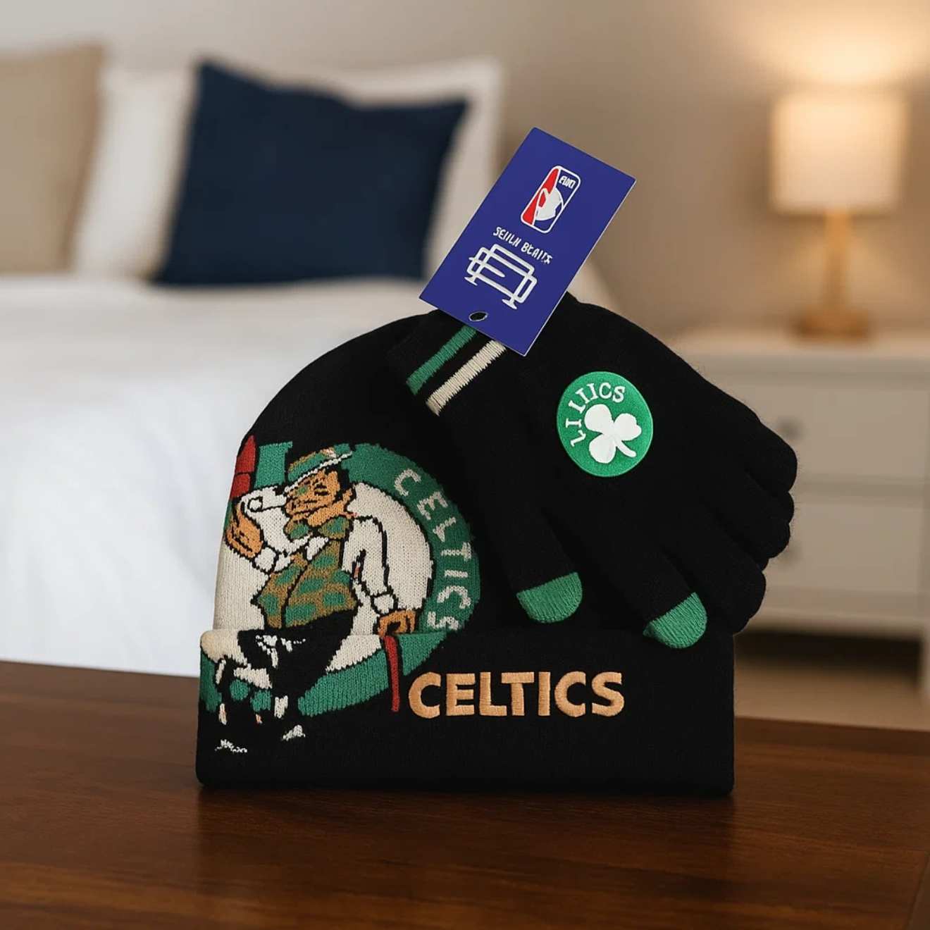 Boston Celtics Winter Hat & Gloves Gift Set – Perfect for Fans
