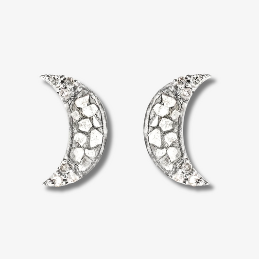 Noorpur Oxidized Silver Stud Earrings