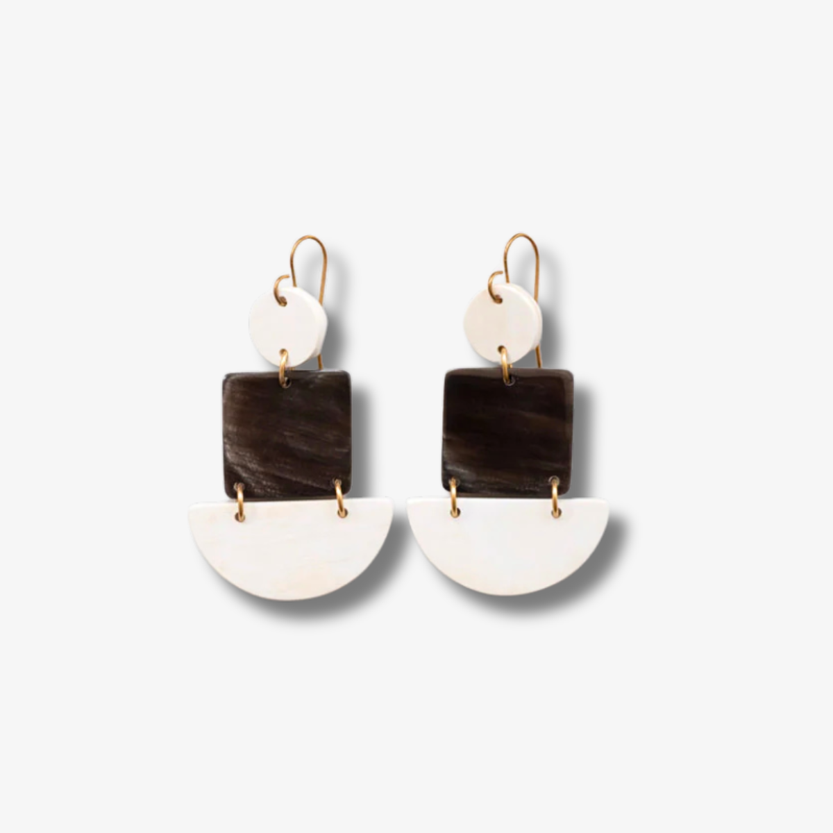 Half Circle Square Earrings