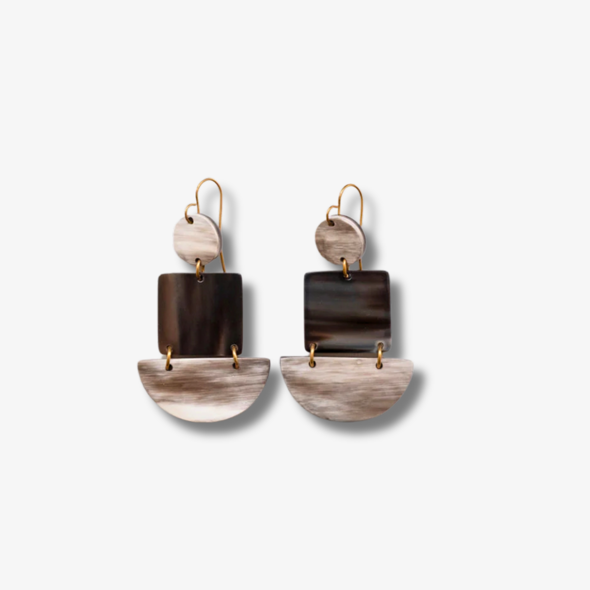 Half Circle Square Earrings