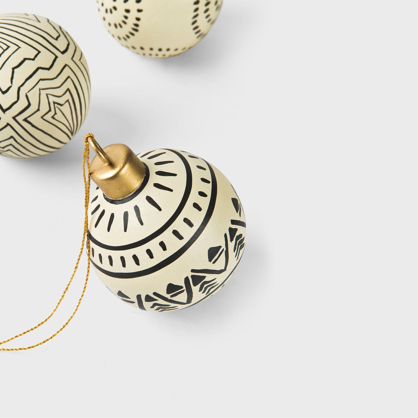 Wintermark Handcrafted Papier-Mâché Ornaments — Set of 4