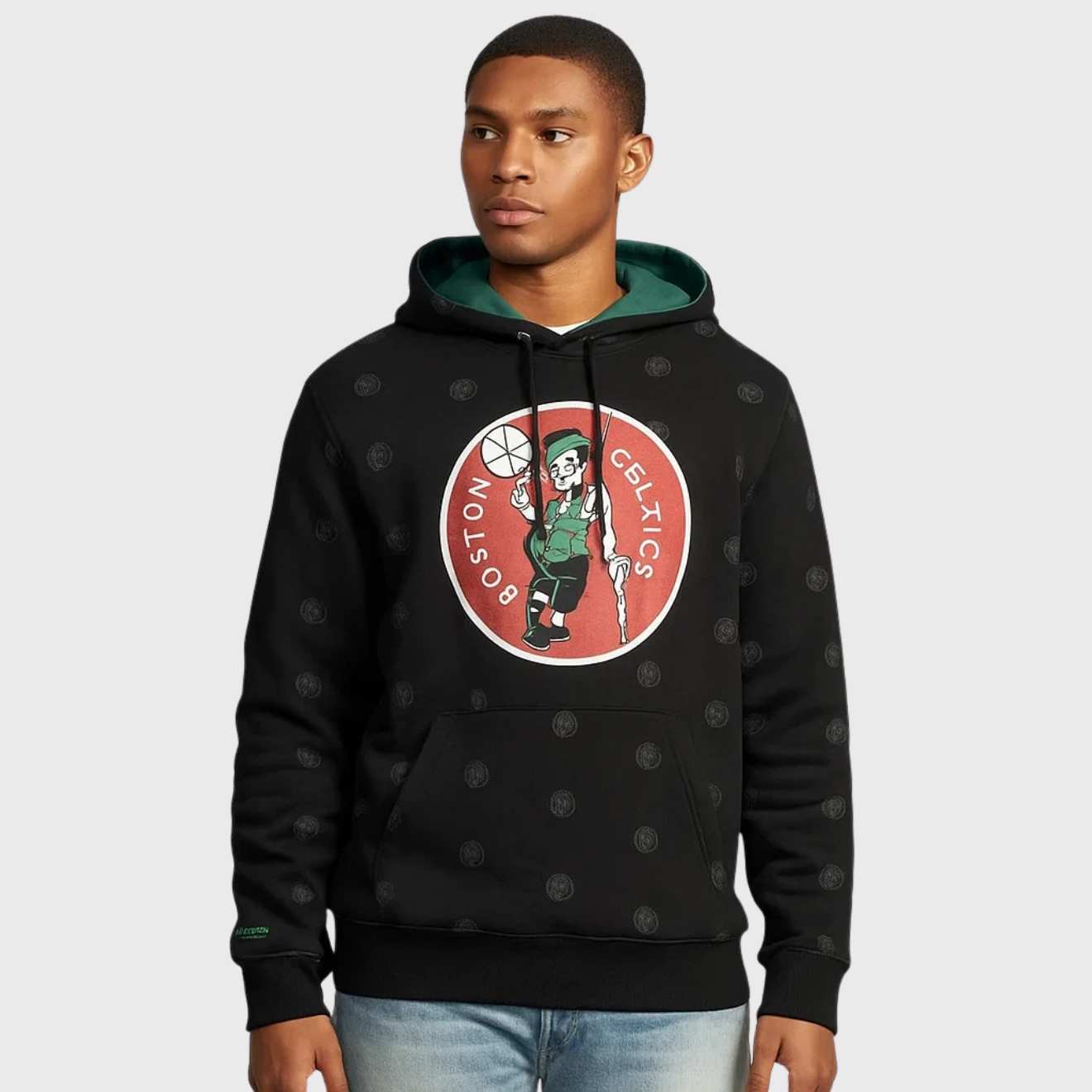 Boston Celtics Mitchell & Ness All Over Print Fleece Hoodie – Stylish & Comfortable