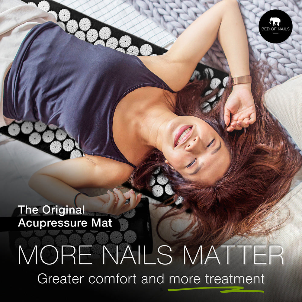 Deep-Relief Bed of Nails Intense Acupressure Mat, Black
