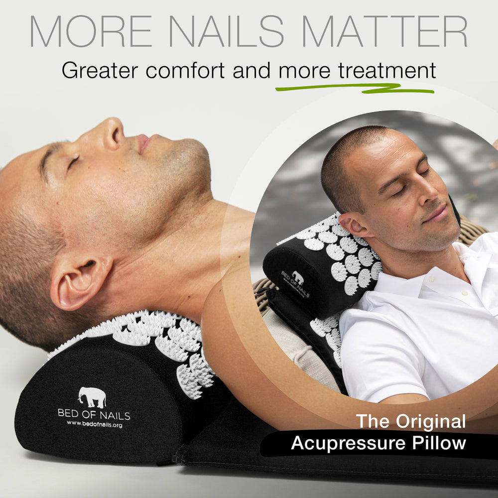 BON Intense Black Acupressure Pillow, 2,142 Nails for Relief