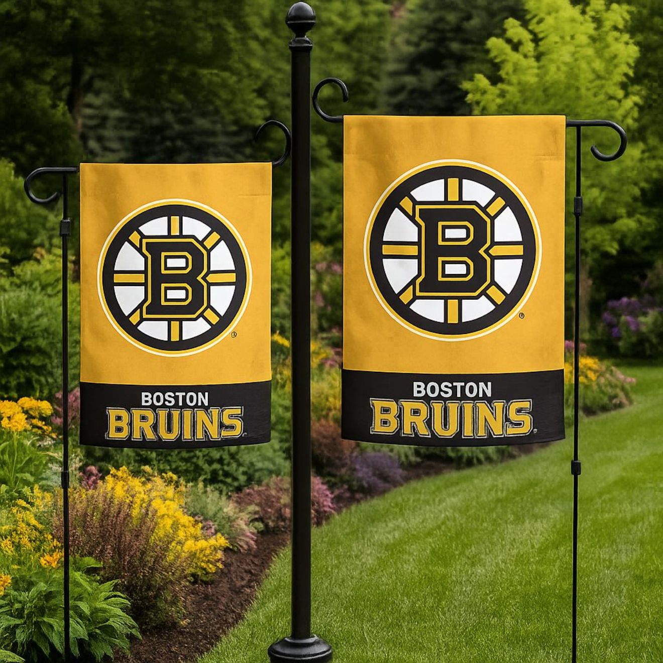 Boston Bruins 12.5" x 18" Applique Premium Garden Flag