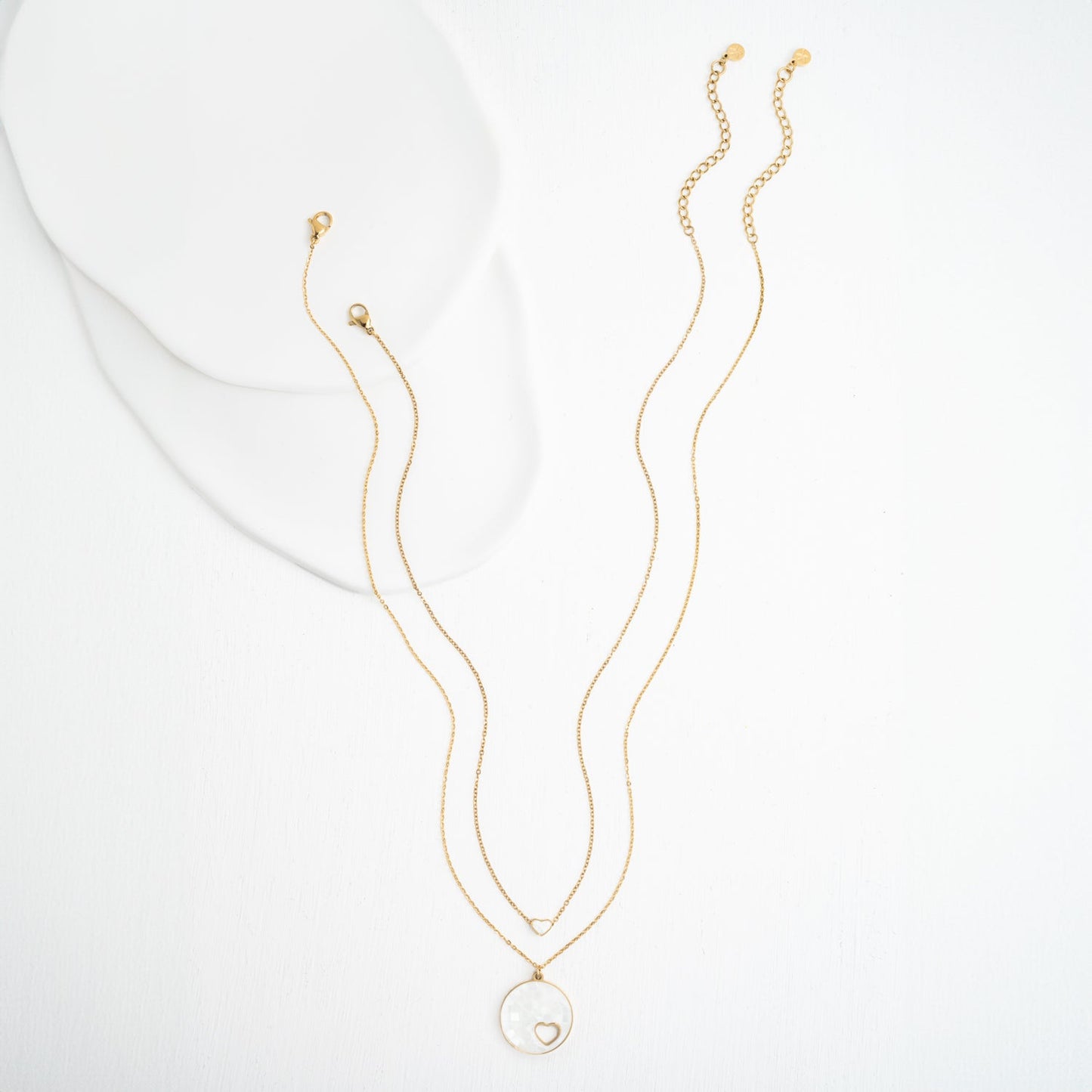 Journey Together Necklace Set in Mother of Pearl — Giftable Duo