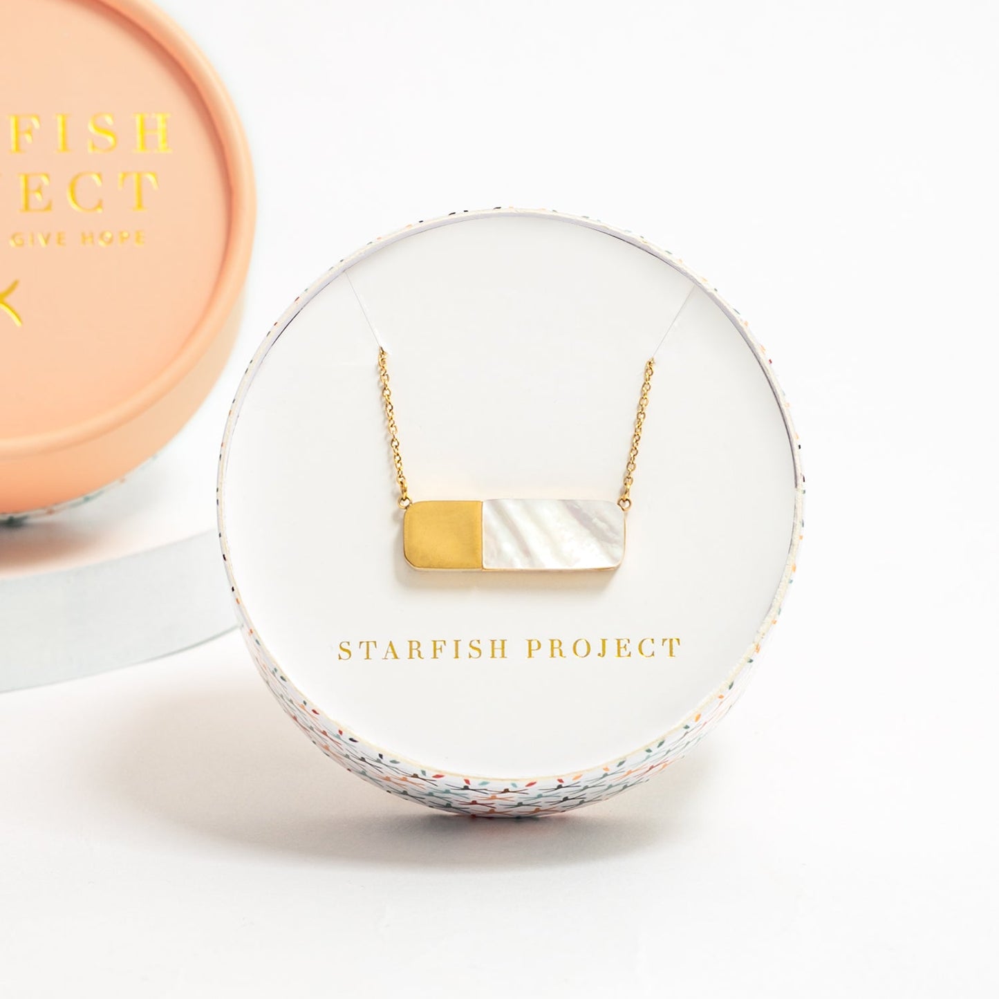 Courage Light & Gold Mother-of-Pearl Necklace