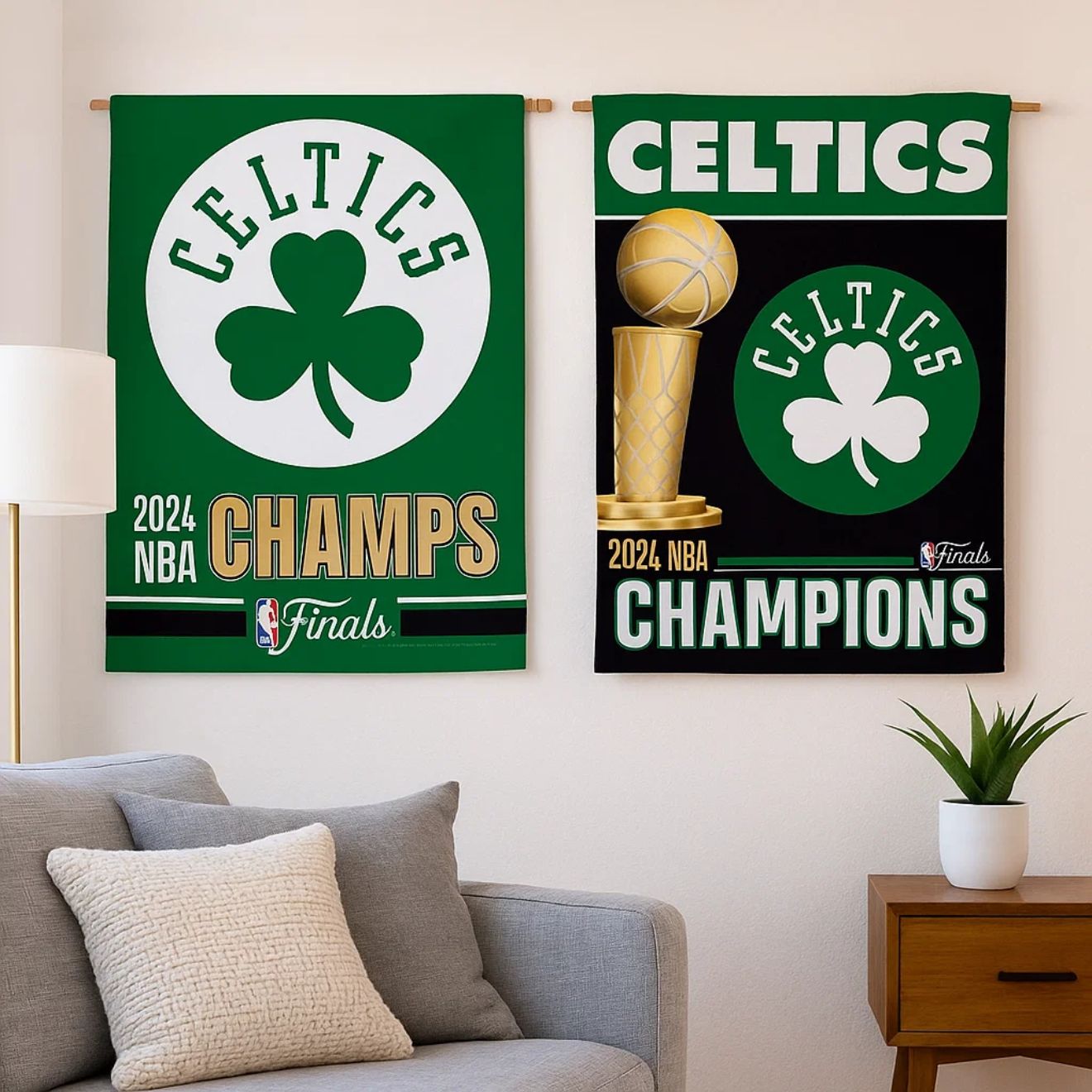 Boston Celtics 2024 NBA Champions 28" x 40" Flag – Show Your Pride