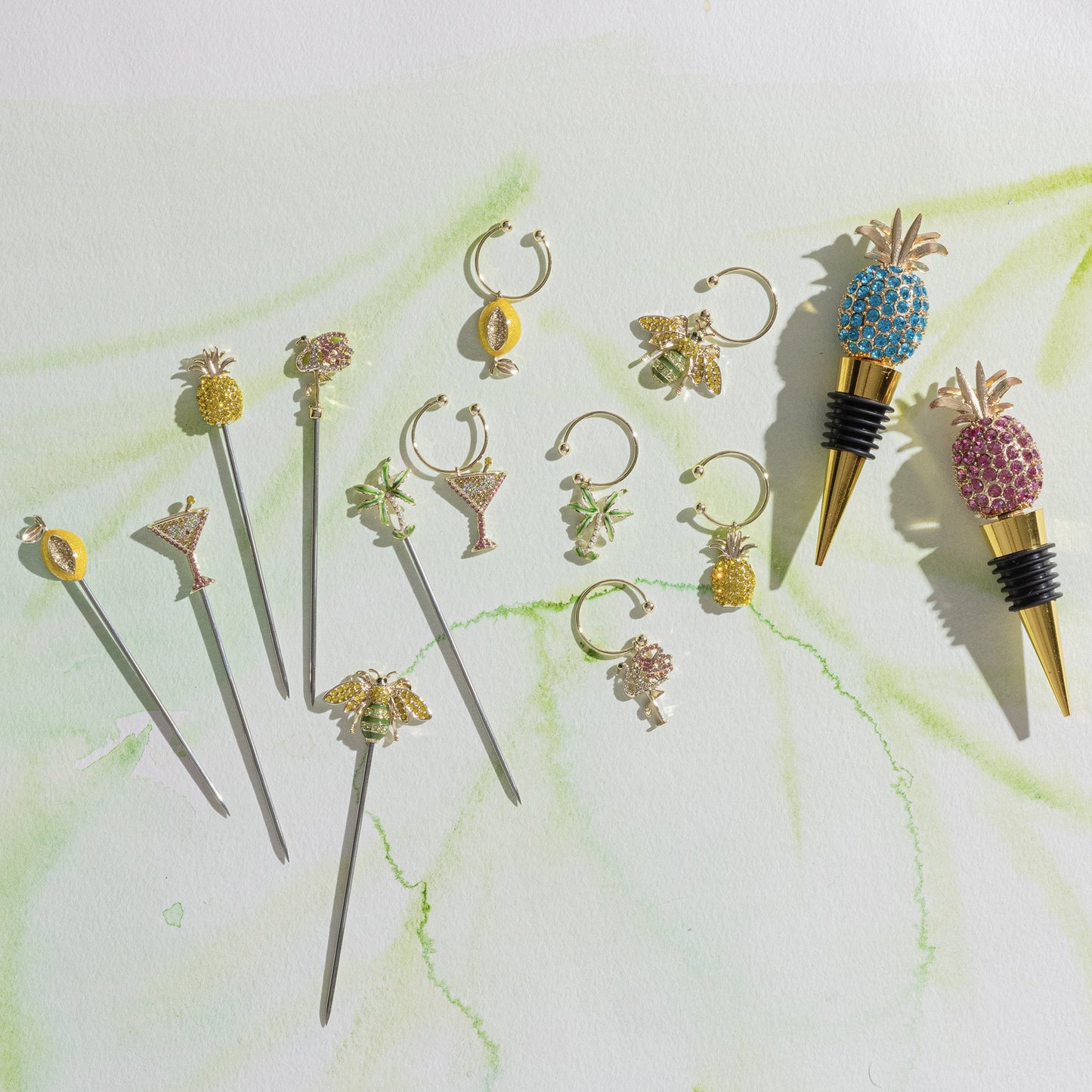 Tropical wine charms