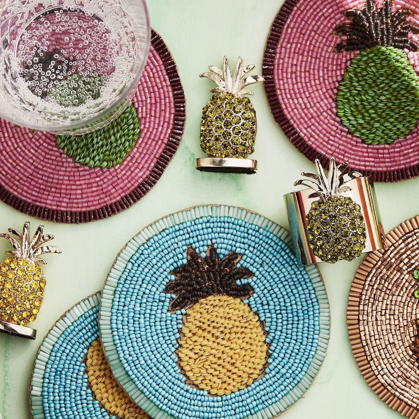 Pineapple coasters